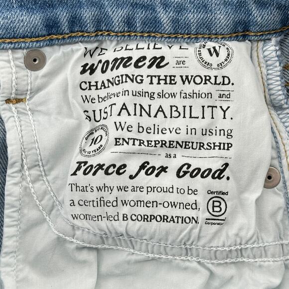 Frank & Eileen Monaghan Raw Hem High Rise Ankle Denim Jeans Womens Sz 26 - Picture 8 of 9